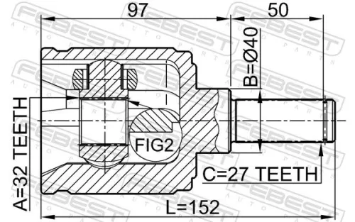FEBEST Joint Kit, drive shaft (0311-CFLH)