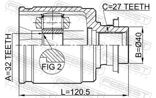 FEBEST Joint Kit, drive shaft (0311-CRVLH)