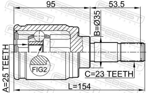 FEBEST Joint Kit, drive shaft (0311-CRVRR)