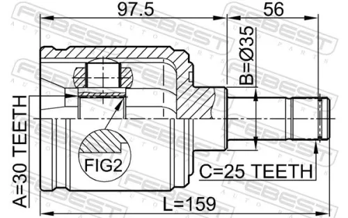 FEBEST Joint Kit, drive shaft (0311-EJLH)