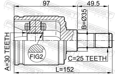 FEBEST Joint Kit, drive shaft (0311-EJRH)