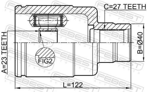 FEBEST Joint Kit, drive shaft (0311-LX15RH)