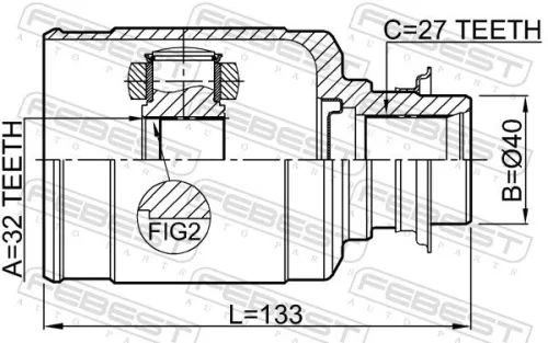 FEBEST Joint Kit, drive shaft (0311-RW24RH)