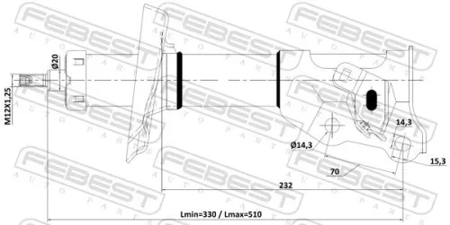 FEBEST Shock Absorber (03110-001FL)