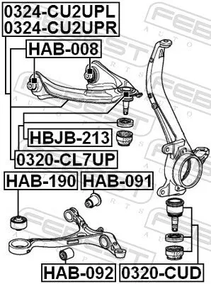 FEBEST Ball Joint (0320-CUD)