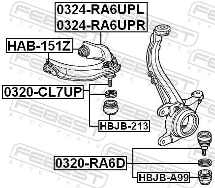 FEBEST Ball Joint (0320-RA6D)