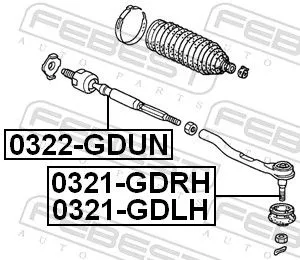 FEBEST Tie Rod End (0321-GDLH)