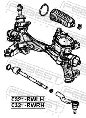 FEBEST Tie Rod End (0321-RWRH)
