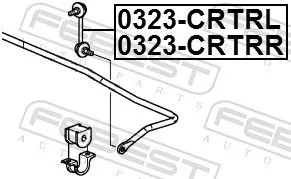 FEBEST Link/Coupling Rod, stabiliser bar (0323-CRTRL)