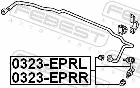 FEBEST Link/Coupling Rod, stabiliser bar (0323-EPRL)