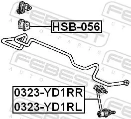FEBEST Link/Coupling Rod, stabiliser bar (0323-YD1RL)