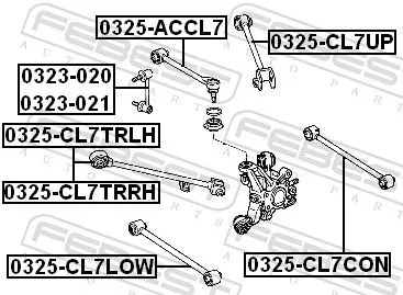 FEBEST Control/Trailing Arm, wheel suspension (0325-CL7TRRH)