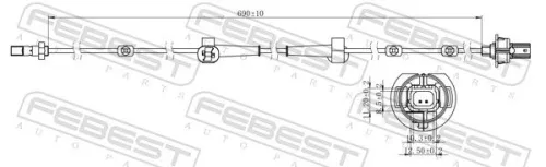 FEBEST Sensor, wheel speed (03606-009)