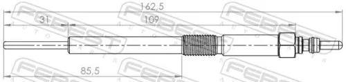 FEBEST Glow Plug (03642-001)