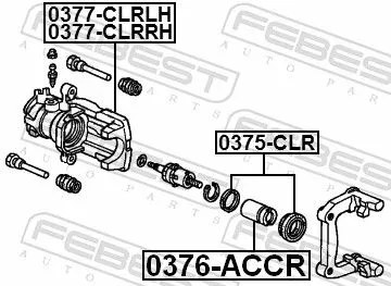 FEBEST Piston, brake caliper (0376-ACCR)