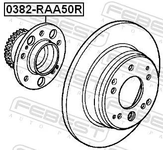 FEBEST Wheel Hub (0382-RAA50R)