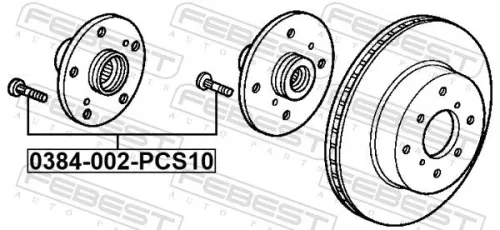 FEBEST Wheel Stud (0384-002-PCS10)