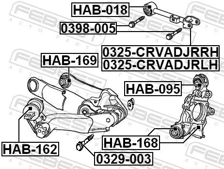 FEBEST Bolt, control arm (0398-005)