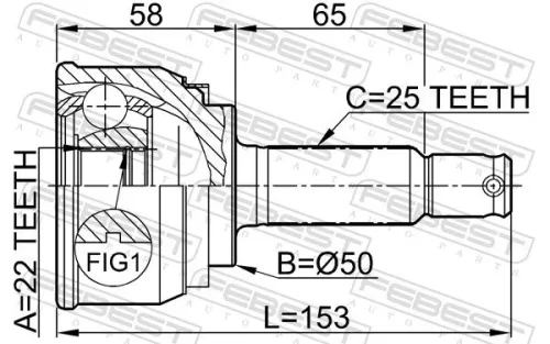 FEBEST Joint Kit, drive shaft (0410-001)