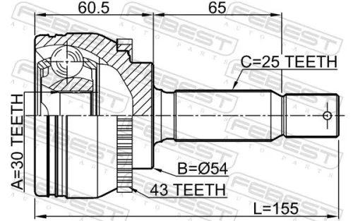 FEBEST Joint Kit, drive shaft (0410-N94A43)