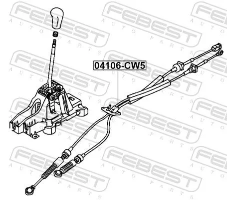 FEBEST Cable Pull, manual transmission (04106-CW5)