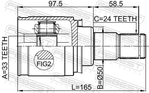 FEBEST Joint Kit, drive shaft (0411-CY3MTLH)