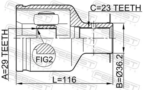 FEBEST Joint Kit, drive shaft (0411-DARH)