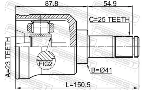 FEBEST Joint Kit, drive shaft (0411-EA2A)