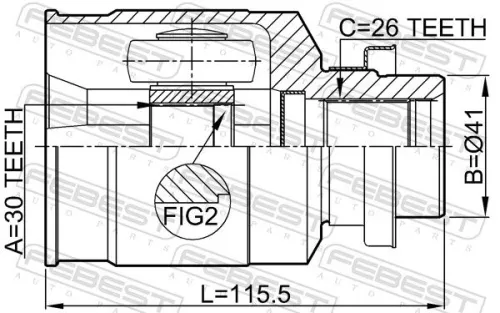 FEBEST Joint Kit, drive shaft (0411-N94RH)