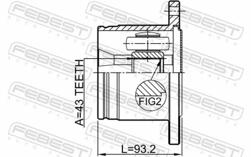 FEBEST Joint Kit, drive shaft (0411-V75RR)