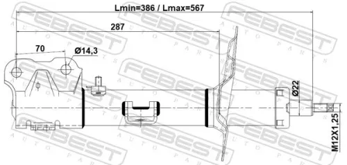 FEBEST Shock Absorber (04110-005FL)