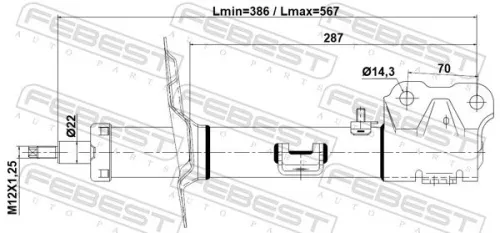 FEBEST Shock Absorber (04110-005FR)