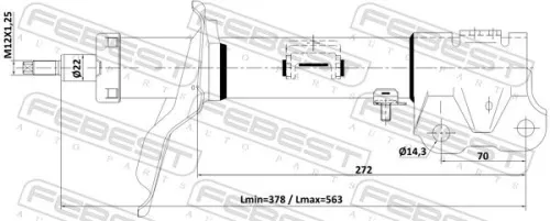 FEBEST Shock Absorber (04110-007FR)