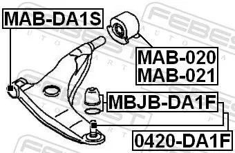 FEBEST Ball Joint (0420-DA1F)