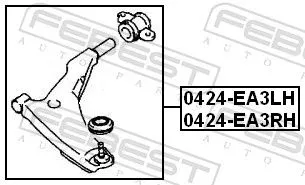 FEBEST Control/Trailing Arm, wheel suspension (0424-EA3LH)