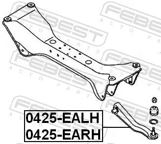 FEBEST Control/Trailing Arm, wheel suspension (0425-EALH)