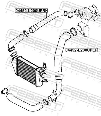 FEBEST Charge Air Hose (04452-L200UPRH)