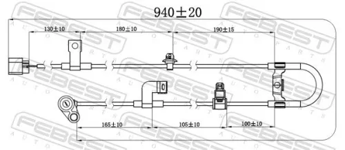 FEBEST Sensor, wheel speed (04606-019)