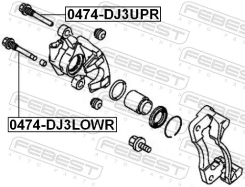 FEBEST Guide Bolt, brake caliper (0474-DJ3LOWR)