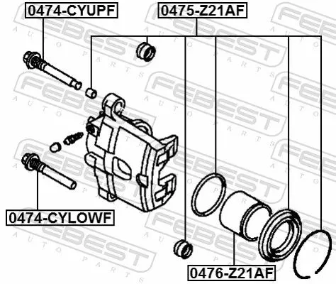 FEBEST Repair Kit, brake caliper (0475-Z21AF)