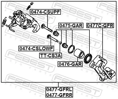 FEBEST Brake Caliper (0477-GFRR)