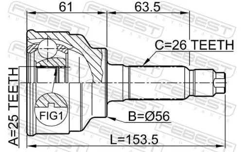 FEBEST Joint Kit, drive shaft (0510-006)