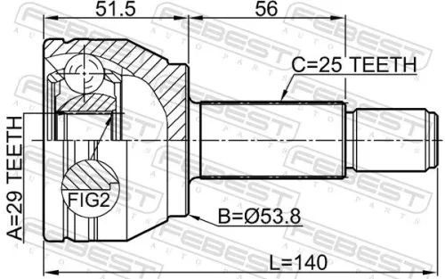 FEBEST Joint Kit, drive shaft (0510-M2)