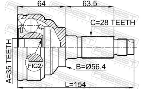 FEBEST Joint Kit, drive shaft (0510-MPVLW3)