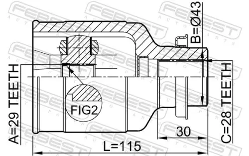 FEBEST Joint Kit, drive shaft (0511-CPRH)