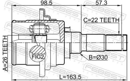 FEBEST Joint Kit, drive shaft (0511-CX5R)