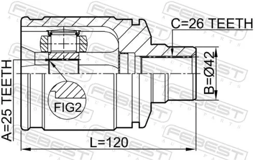FEBEST Joint Kit, drive shaft (0511-GDRH)