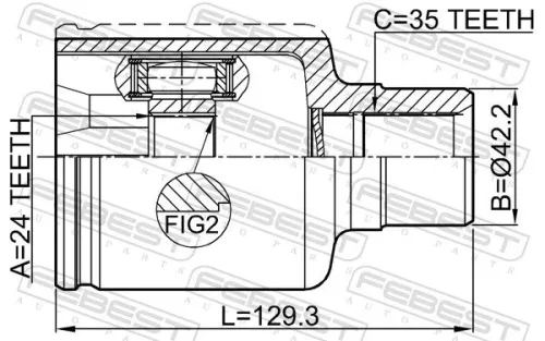 FEBEST Joint Kit, drive shaft (0511-TRIBRH)