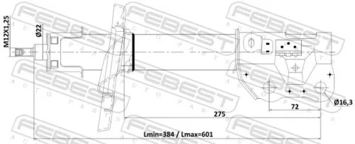 FEBEST Shock Absorber (05110-002FR)