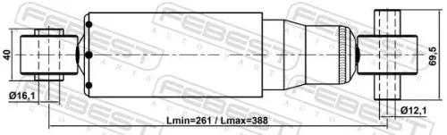 FEBEST Shock Absorber (05110-008R)